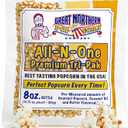 12oz Popcorn Machine Popcorn Packets - All-in-One Movie Theater Style Popcorn Kernels, Salt, and Oil Packs by Great Northern Popcorn (24 Case) Best By 06/29/2028