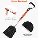 VEVOR Snow Shovel and Snow Brush, 42 in Extendable Snows Broom & Ice Scraper with 180 Pivoting Brush Head, Non-Slip Grip, Portable Winter Snows Removal Tools for Cars Trucks SUVs Vehicle