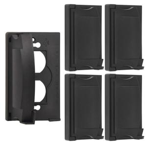 BESTTEN 5 Pack Outdoor Outlet Cover for Duplex Receptacles, Weatherproof Design Auto-Closing Lid, UL Listed, Black, H4.65 x W2.87 x D0.71