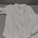 Womens Button Down Shirts Cotton Linen Long Sleeve Dress Shirts Casual Summer Tops Work Blouses with Pockets (Small, White)