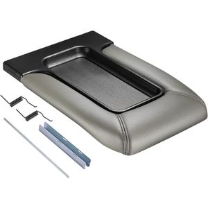 SPEEDWOW Center Console Lid Replacement Kit Fit for 2001-2007 Silverado, Avalanche, Suburban, Sierra, Yukon OEM:19127364, 19127365, 19127366, 924-811 (Light Gray)