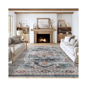 Washable Rug 8x10 Area Rugs for Living Room - Stain Resistant Non-Slip Backing Rugs for Bedroom - Vintage Large Area Rug (Navy, 8'x10') Washable Rug 8x10 Area Rugs for Living Room - Stain Resistant Non-Slip Backing Rugs for Bedroom - Vintage Large Area Rug (Navy, 8'x10')