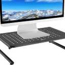 WALI Monitor Stand Riser, Laptop Riser for Desk, Computer Monitor Stand for Desktop, Desk Organizer for Monitor and Printer, Home, Office, School Application(STT001), 1 Pack, Black