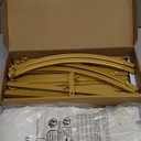 Wokceer 6.6 FT Wedding Arch Stand and Arch Cover, Metal Arch Stand with Arch Stand Cover for Birthday Party Wedding Ceremony Bridal Baby Shower Event Decor (Ivory)