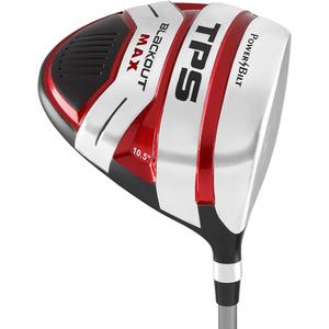 Powerbilt TPS Blackout Max Driver, Men's 10.5 Degree in Black/Red with Headcover