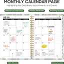 Planner 2026-2027, Academic Year Monthly and Weekly Calendar Planner, Jul 2026 - Jun 2027, Hardcover Teacher Student Planning Agenda book with Tabs, Perfect for School Office Supplies, 6.3" x 8.5" - Colorful Painting