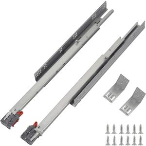 Undermount Drawer Slides 21 inch (1 Pair), Full Extension Soft Close Concealed Drawer Runners, Come with Mounting Screws and Brackets, 1 Pair Undermount Drawer Slides 21 inch (1 Pair), Full Extension Soft Close Concealed Drawer Runners, Come with Mounting Screws and Brackets, 1 Pair