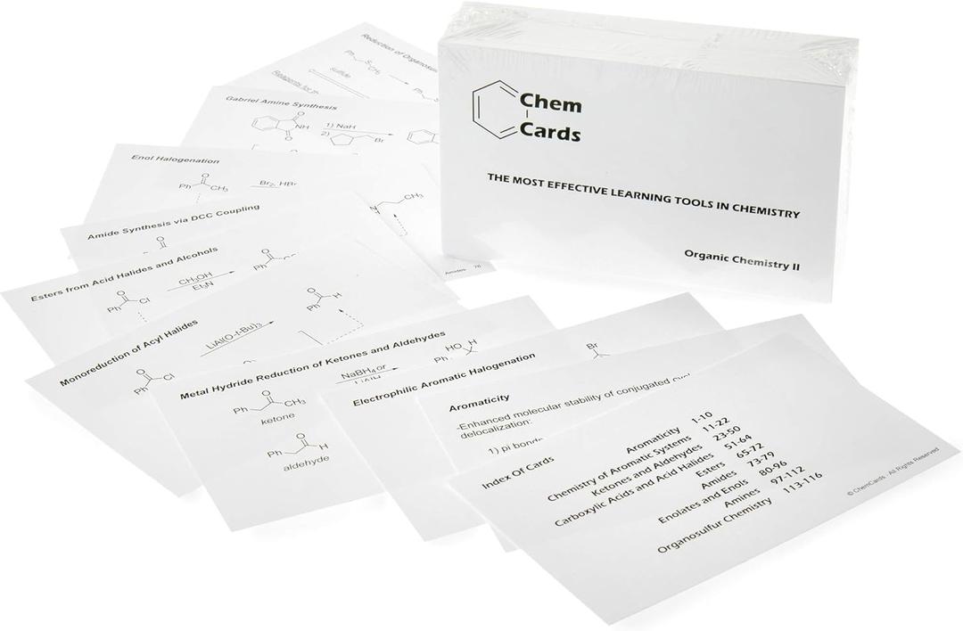 Study Flash Cards for Organic Chemistry - Second Semester Topics