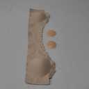 Sexy Code 1701 Strapless Front Closure Bra with Clear Strap Non-Slip Bandeau Seamless Non Padded Tube Top Bralette Beige S