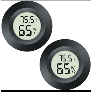 2 Pack Mini Hygrometer Thermometer Gauge Indoor/Outdoor Digital LCD Monitor Humidity Meter for 3D Printers Reptile Terrarium Humidor Jars Fahrenheit/Celsius(℉/℃) by DWEPTU