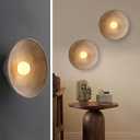 Retro Japanese Wall Sconce Set of 2 Wabi Sabi Wall Art Lamp Bronze Resin Indoor Decor Wall Lamps LED Vintage Wall Sconces for Hallway Bedroom Bedside Living Room Porch (Warm light 2 Packs)