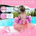 Chriffer Kids Swim Vest Life Jacket for 30-55 Pounds Boys and Girls, Toddler Floaties with Shoulder Harness Arm Wings for 2,3,4,5,6,7 Years Old Baby (Q-Bright Pink)