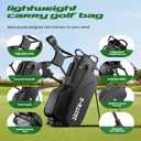 7-Way Golf Stand Bag - Lightweight Golf Club Bags with 7 Full-Length Dividers, Cooler, Rain Hood for Men and Women