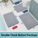 Arotive Memory Foam Bathroom Rug Mat 30x20, Ultra Soft and Absorbent Bath Mat, Machine Wash Dry, Comfortable Bath Rug Carpet for Bathroom Floor, Tub and Shower, Medium Grey