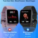MorePro Fitness Tracker with 24/7 Heart Rate & Blood Pressure Monitor, Blood Oxygen & Sleep Tracker, Smart Watch with Step Calorie Counter, IP68 Waterproof Activity Tracker for Women Men Android iOS