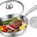 Titanium Pans for Cooking, 10/12Inch No Coating Non-stick Titanium Cookware, Best Pans for Cooking - Free of PFAS/PFOA/PTFE, Induction & Oven-Safe, Dishwasher Safe (10in), Missing Handle