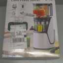 Juicer Machines, 3-in-1 Cold Press Juicer with 6.5" Extra Large Chute, 100oz Large Capacity, AC Motor, Makes Juice, Nut Milk & Sorbet, Bright White