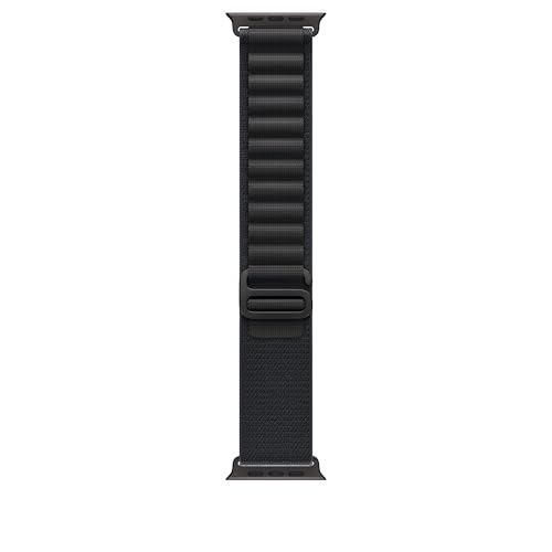 Apple Watch Band - Alpine Loop - 4mm - Black - Large - Black Titanium Finish