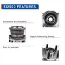PAROD 512500 Rear Wheel Bearing & Hub Assembly Compatible with 2013-2018 Ford Escape, 2015-2019 Lincoln MKC 5Lugs
