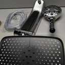 Rain Shower Head with filtered Handheld High Pressure rainfall Shower Heads with Handheld Spray Combo Adjustable one-piece stand daul shower head Built-in Magnetic Docking and Power Jets (Chrome)