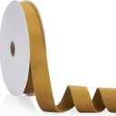 Antique Gold 1 inch Velvet Ribbon, Double Faced Continuous 20 Yards Velvet Ribbon Use for Christmas Tree Ornaments,Gift Wrapping,Bow Making,Wreath Decoration,Wedding Boutonnieres,Handmade Crafts