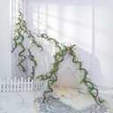 71 Inch Bendable Artificial Tree Vines Twine Branches Moss Greenery Plants Reptile Climbing Garland Twigs for Outdoor Camping Garden Wall Pipes Hanging Halloween Christmas Yules Decoration