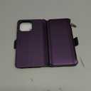 Antsturdy Compatible with iPhone 16 Pro Max Wallet Case,RFID Blocking PU Leather Phone Case Women Men Kickstand flip Cover Wrist Strap Zipper Credit Card Holder Slots for Apple 16 ProMax,Purple
