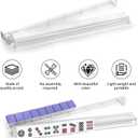 Mahjong Rack with Pushers, 4-Piece Premium Acrylic Mahjong Racks with Built-in Pushers & Rotating Bases - Crystal-Clear Set for Easy Play