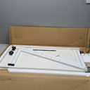 Overbed Bedside Table with Wheels, Small Desk Portable Rolling, Overbed Table Home Use, Movable Desk (White)