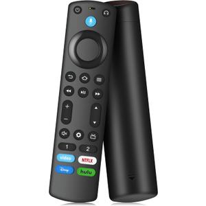 Replacement Voice Remote Control Fit for Fire Smart TV Cube/Stick/4K Max/4K/Lite/HD, Smart TVs (3rd Gen), for Omni Mini-LED Series, Omni Series, 4-Series, Insignia, Toshiba, Pioneer Smart TV
