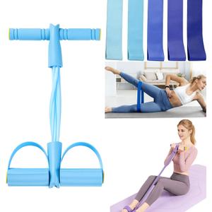 21 Fitness Resistance Bands Set with Pedal System Resistance Bands & Tube Pedal Resistance Device, Multifunction Tension Rope for Full Body Workout, Exercise Bands for Abs, Fashion Puller for Women