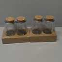 GLASS JARS WITH CORK LID 2 Pack Of 2