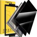 YWXTW EZ Unlock for Samsung Galaxy S24 Ultra Privacy Screen Protector, [0.1S Ultrasonic Fingerprint Support] [Not Glass] 25 Anti Spy Private S24 Ultra Screen Protector Case Friendly, 2 Pack