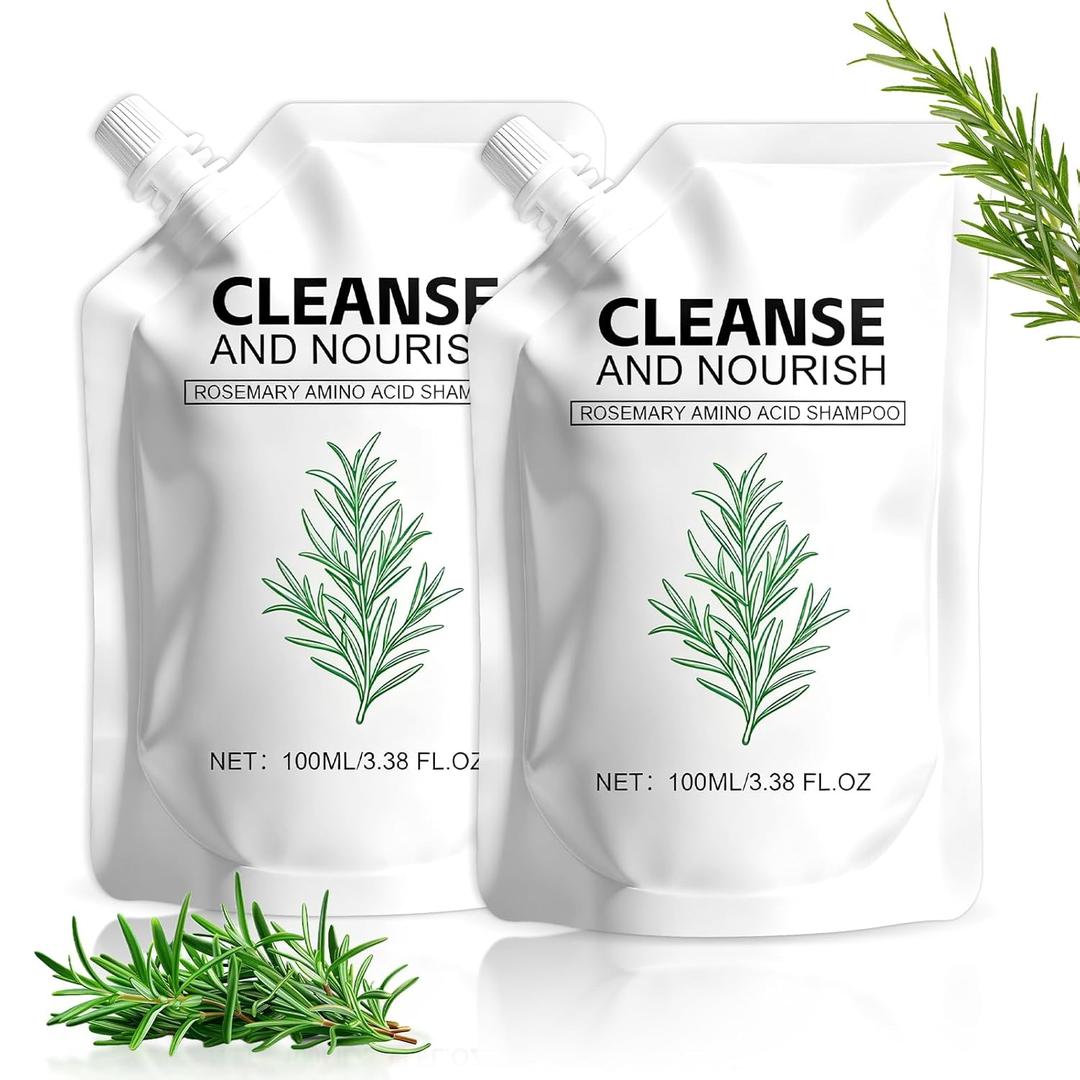 2Pcs Rosemary Amino Acid Shampoo,Hair Growth Shampoo for Thinning Hair Women and Men Hair Loss, Thicken & Strengthen Scalp,Cleanse and Nourish, for All Hair Types