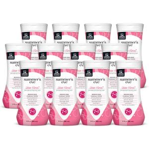 Summer's Eve Sheer Floral Refreshing Daily All Over Feminine Body Wash, Removes Odor, Feminine Wash pH Balanced, 9 fl oz, 12 Pack