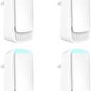 Plug In Air Ionizers - Negative Ion Technology Air Purifier - Quiet Operation Air Freshener for Home, Bedroom, Office, Garage Room - Portable Air Purifiers Odor,Pets Smell - Air Cleaner White (4 Pack)