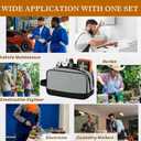 BLIRITEL Small Tool Bag, Heavy Duty Tool Pouch Zipper Bag with Dual Compartments, Multipurpose Tool Bag Organizer for Storage Tools & Crafts, 12x7 Inches (Gray)