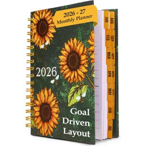 Agenda 2026-2027 Monthly Planner with Notes JAN 2026- JAN 2027 Monthly Planner/Weekly Layout and Goal Setting Tabs for Students and Professionals, Soft Cover Organizer Notebook