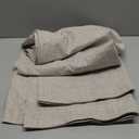 NICETOWN 1 Panel Natural Linen 100% Blackout 52 x 80 Inches Curtain for Bedroom - Faux Linen Textured Rod Pocket Drapes - Thermal Insulated & Light Blocking Window Treatment for Nursery