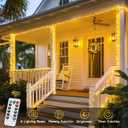 JMEXSUSS 2 Pack Outdoor String Lights Battery Operated, Total 66ft 200 LED Fairy Lights with Remote, Warm White Battery Christmas Lights for Bedroom Indoor Holiday House Tree Porch Party Yard