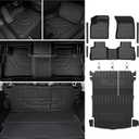 Floor Mats Set for Nissan Rogue 2021-2025 2026 (Not fit Sport), All Weather TPE Backrest Mat Trunk Mat Cargo Liner Door Sill Guards Accessories (2021-2026 | Floor Mats Set)