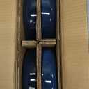 Herogo Stoneware Pasta Bowls Set of 4, Large Wide Shallow 37oz Plates and Serving Bowls Sets for Salad Soup Cereal, Microwave & Dishwasher Safe, Starry Blue