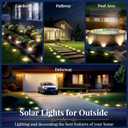 SOLPEX Solar Ground Lights, 12 Pack Solar Lights Outdoor Waterproof, 8 LED Solar Powered Landscape Lighting for Garden Yard Patio Driveway Pathway Walkway (Warm White)