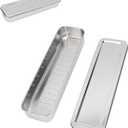 Flatware Tray, Stainless Steel Kitchen Drawer Organizer Chopstick Storage Box Utensil Storage Container with Cover and Drainer for Kitchen(Silver)