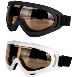 LJDJ Motorcycle Goggles - Glasses Set of 2 - Dirt Bike ATV Motocross Anti-UV Adjustable Riding Offroad Protective Combat Tactical Military Goggles for Men Women Kids Youth Adult