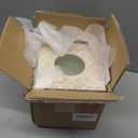 5.8 Capiz Tissue Box Cover, Square Decorative Tissue Holder with Bottom Slider, Handmade Bathroom Accessories, Elegant White Cube for Vanity, Bedroom, Office & Coastal Dcor (Natural)