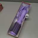 LANDOT Hot Hair Blow Dryer Brush: One-Step HairDryer Styler and Volumizer - Heated Air Brush Straightener with Negative Ion Ceramic Titanium Oval Barrel for Fast Styling & Smooth Frizz-Free Blowout, Purple 