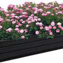 Galvanized Raised Garden Bed 8x4x1ft Outdoor Planter Box Galvanized Steel Garden Bed Kit for Vegetables, Flowers, Herbs and Succulents Black