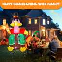 Thanksgiving Inflatable Turkey Outdoor Decorations 6FT with Colorful Tail Blow up Turkey Inflatables Built-in LED Lights Yard Lawn Decor Display Autumn Indoor Holiday Decoration