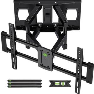 Full Motion Mount, USX MOUNT UL Listed TV Wall Mount for Most 42-84 inch TVs, Holds up to 120lbs, Max VESA 600x400mm, Swivel TV Bracket with Dual Articulating Arms Tilt Rotation Fits 16" Wood Stud (Moveable 42-84inch)